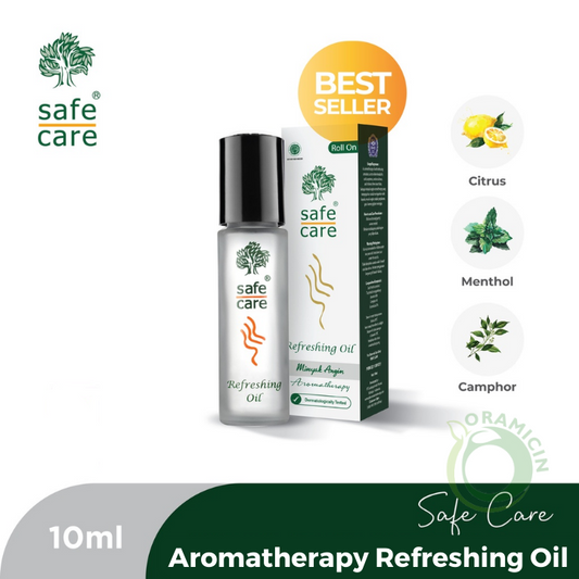 Safecare Roll On Minyak Angin Aromatherapy Refreshing Oil 10ml [SAFE CARE]